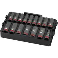 Shockwave Impact Duty Packout Socket Set, 16 Pcs, Impact, 1/2" Drive Size, Deep Sécurité Médic