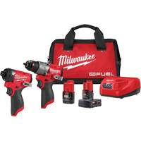 Ensemble tournevis-perceuse 1/2" M12 Fuel & tournevis hexagonal &agrave; percussion 1/4", Lithium-ion, 12 V Sécurité Médic