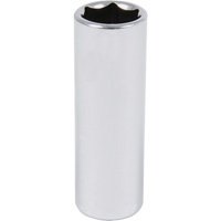 Chrome Socket, 9/16", 3/8" Drive, 6 Points, Deep Sécurité Médic