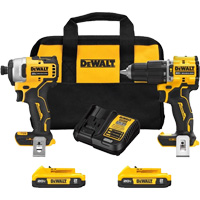 Atomic Cordless & Brushless Two-Tool Combo Kit, Lithium-Ion, 20 V Sécurité Médic