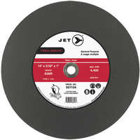 A36R Power Abrasive Cut-Off Wheel, 14" x 3/32", 1" Arbor, Type 1, 4400 RPM Sécurité Médic