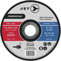 ZX46HP PowerPlus Cut-Off Wheel, 7" x 1/16", 7/8" Arbor, Type 1, 8500 RPM Sécurité Médic