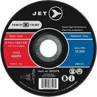 A60PX Power-Xtreme Cut-Off Wheel, 4-1/2" x 1/32", 7/8" Arbor, Type 1, 13300 RPM Sécurité Médic