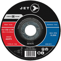 A60PX Power-Xtreme Cut-Off Wheel, 4-1/2" x 3/64", 7/8" Arbor, Type 27, 13300 RPM Sécurité Médic