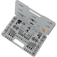 TD40A Premium SAE Alloy Tap & Die Set, 40 Pieces Sécurité Médic