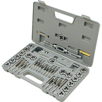 TD40AM Premium Metric Alloy Tap & Die Set, 40 Pieces Sécurité Médic