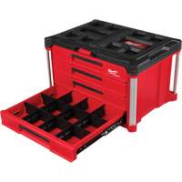 Boîte &agrave; outils avec 4 tiroirs PackOut, 16-3/10" x 22-1/5" x 14-3/10", Rouge Sécurité Médic