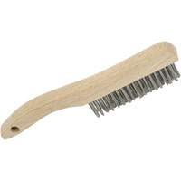 4SHSS Brosse &agrave; r&eacute;curer manuelle, Acier inoxydable, 4 x 16 rangs de fils, Longueur 10" Sécurité Médic