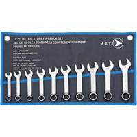 SCWS-10M Stubby Wrench Sets, Combination, 10 Pieces, Metric Sécurité Médic
