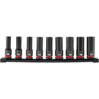 Shockwave Impact Duty Metric 6 Point Socket Set, 9 Pcs, Impact, 1/2" Drive Size, Deep Sécurité Médic