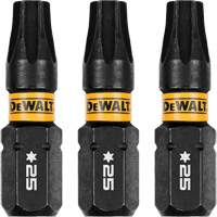 3-Piece FLEXTORQ&reg; Impact Screwdriving Bits, Torx, T-25, 1/4" Drive Sécurité Médic