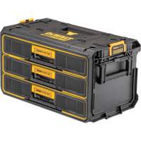 ToughSystem&reg; 2.0 Three-Drawer Unit, 21-4/5" x 12-3/10" x 12-3/5", Black/Yellow Sécurité Médic
