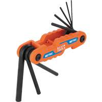 Compact Folding Hex Key Set, 8 Pcs., Metric Sécurité Médic