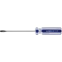 Blue Transparent Striped Slotted Screwdriver, 1/8" Tip, Round, Plastic Handle Sécurité Médic
