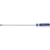 Tournevis &agrave; fente bleu transparent avec bandes, Tige de 1/8", Ronde, Prise en Plastique Sécurité Médic