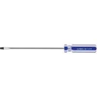 Tournevis &agrave; fente bleu transparent avec bandes, Tige de 3/16", Ronde, Prise en Plastique Sécurité Médic