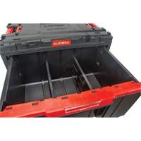 Arx&reg; Single Drawer Toolbox, 11-1/5" W x 18-3/10" D x 9-1/10" H, Black/Red Sécurité Médic