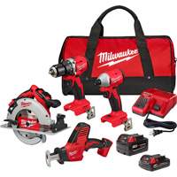 Trousse combin&eacute;e 4 outils, Lithium-ion, 18 V Sécurité Médic