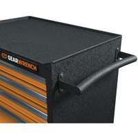 GSX Series Rolling Tool Cabinet, 6 Drawers, 36" W x 18-1/5" D x 37-2/5" H, Black/Orange Sécurité Médic