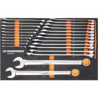 12-Point Long Pattern Combination Metric Wrench Set in Foam Storage Tray, Open-Ended, 24 Pieces, Metric Sécurité Médic