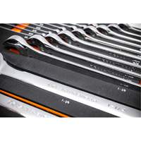 12-Point Long Pattern Combination SAE Wrench Set in Foam Storage Tray, Open-Ended, 19 Pieces, Imperial Sécurité Médic
