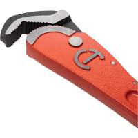 Cl&eacute; pour tuyau acier auto-ajustable, Cap des m&acirc;choires 1-1/2", Longueur 12", Fini Rev&ecirc;tement en poudre, Prise Non-ergonomique Sécurité Médic