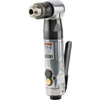 Angle Air Drill, 20.5 CFM, 1/4" NPT, 98 dBA, 3/8" Chuck, Keyed Sécurité Médic