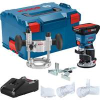 Brushless Colt Palm Router Kit with CORE18V&reg; 4 Ah Advanced Power Battery & Plunge Base Sécurité Médic