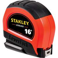 High-Visibility LEVERLOCK&reg; Tape Measure, 16', Imperial Graduations Sécurité Médic