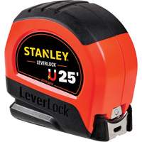 High-Visibility Magnetic LEVERLOCK&reg; Tape Measure, 25', Imperial Graduations Sécurité Médic