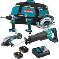 18V LXT Brushless 5 Tool Combo Kit, Lithium-Ion, 18 V Sécurité Médic