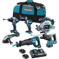 LXT Brushless 6 Tool Combo Kit, Lithium-Ion, 18 V Sécurité Médic