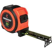  Ruban &agrave; mesurer CONTROLTOUCH NITE EYE, 1-3/16" x 25', Marques de goujon SAE Sécurité Médic