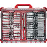 Metric/SAE Ratchet & Socket Set with PACKOUT Low-Profile Organizer, 98 Pcs, 3/8" Drive Size Sécurité Médic