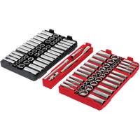 Metric/SAE Ratchet & Socket Set with PACKOUT Low-Profile Organizer, 98 Pcs, 3/8" Drive Size Sécurité Médic