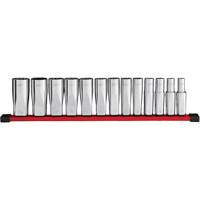 12-Point Deep Well SAE Socket Set, 13 Pcs, 1/2" Drive Size, Deep Sécurité Médic