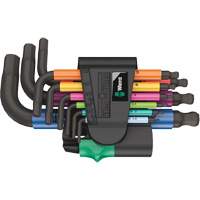 950/9 Hex-Plus Multicolour 2 L-Key Set, 9 Pcs., Metric Sécurité Médic