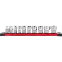 SAE Sockets with Four Flat Sides, 10 Pcs, 3/8" Drive Size Sécurité Médic