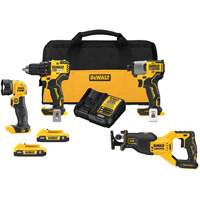 XR&reg; Brushless Cordless 4-Tool Combo Kit, Lithium-Ion, 20 V Sécurité Médic