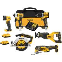 XR&reg; Cordless Brushless 6-Tool Combo Kit , Lithium-Ion, 20 V Sécurité Médic