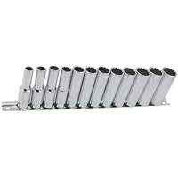 SS3812DM-12 12-Point Metric Socket Set, 12 Pcs, 3/8" Drive Size, Deep Sécurité Médic