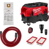Extracteur de poussi&egrave;re &agrave; deux batteries M18 FUEL de 9 gallons, compatible avec PACKOUT avec trousse VACLINK, 27-3/4" x 19" Sécurité Médic