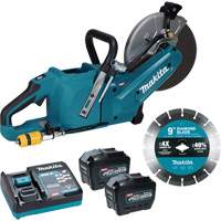 40Vmax XGT Brushless Power Cutter with 8.0Ah Batteries Kit, 9", 40 V Sécurité Médic
