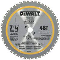 Lame de scie circulaire, 7-1/4", 48 dents, Pour M&eacute;tal Sécurité Médic
