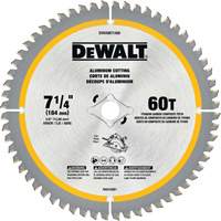 Lame circulaire en acier avec pointes en carbure de tungst&egrave;ne, 7-1/4", 60 dents, Pour Non ferre Sécurité Médic