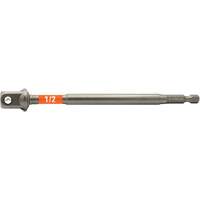 Impactech&reg; Impact Socket Adapter, 1/4" Drive Size, 1/2" Male Size, 6" L Sécurité Médic