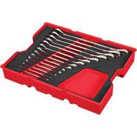 SAE Wrench Set with Tray for PACKOUT Drawers, Ratcheting Combination, 15 Pieces, Imperial Sécurité Médic