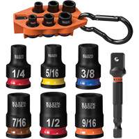 Grab-And-Go Impact Socket Set, SAE, 7 Pcs, Impact, 3/8" Drive Size Sécurité Médic