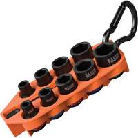 Jeu de douilles &agrave; chocs SAE pr&ecirc;t &agrave; emporter, 10 Mcx, Chocs, Prise de 3/8" Sécurité Médic