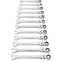 90-Tooth 12 Point Wrench Set, Flex Head/Ratcheting Combination, 12 Pieces, Metric Sécurité Médic